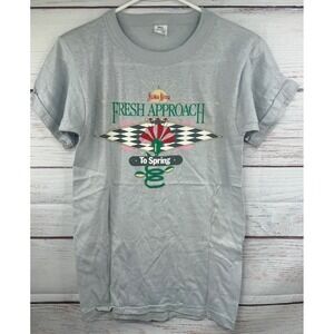 Vintage single stitch Neiman Marcus Fresh Approach‎ To Spring T-Shirt Grey Small